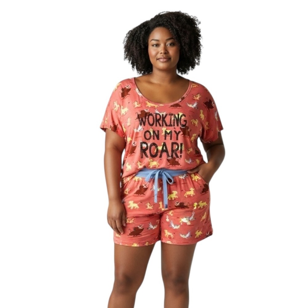 Nite Nite Disney Plus‎ Size 1X Pajama Set Off to Sleep We Go Lion King 1783